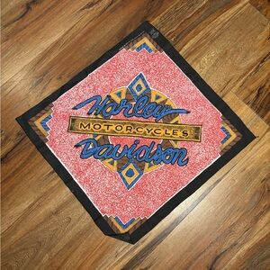 Vintage Harley Davidson Red and Black Bandana